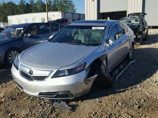 19UUA8F5XCA015752 - 2012 ACURA TL SILVER photo 2