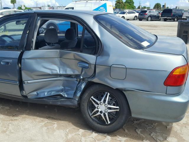 2HGEJ6619YH557181 - 2000 HONDA CIVIC BASE 青色 照片 9