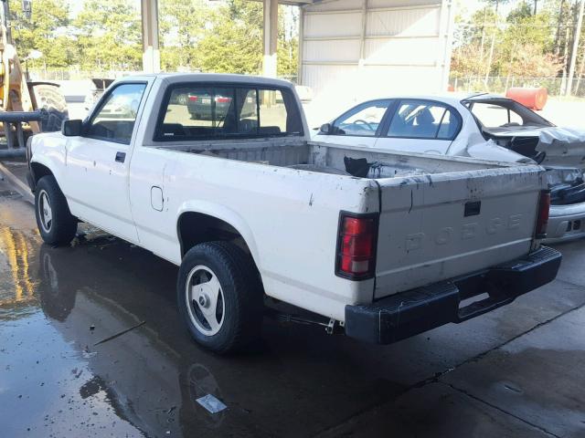 1B7FL26X2PS231918 - 1993 DODGE DAKOTA WHITE photo 3