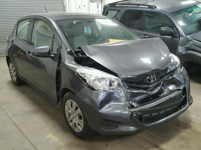 JTDKTUD33ED575057 - 2014 TOYOTA YARIS GRAY photo 1