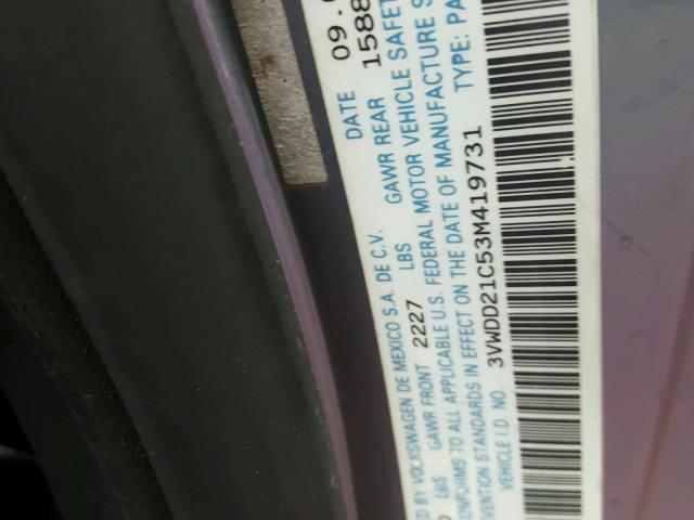 3VWDD21C53M419731 - 2003 VOLKSWAGEN NEW BEETLE Mavi foto 10