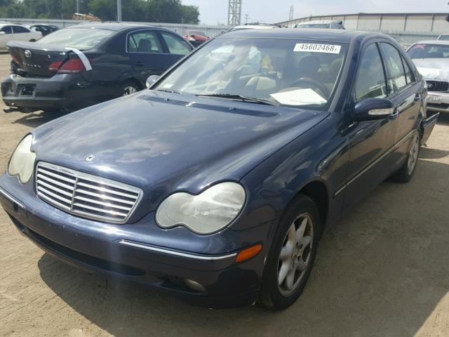 WDBRF61J93F354468 - 2003 MERCEDES-BENZ C 240 BLUE photo 2