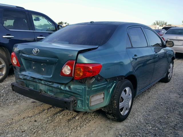 1NXBU4EE1AZ247770 - 2010 TOYOTA COROLLA GREEN photo 4