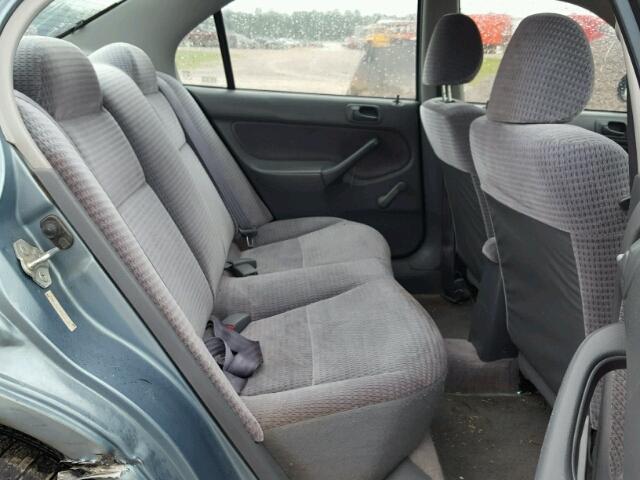 2HGEJ6613YH533524 - 2000 HONDA CIVIC BASE TEAL photo 6