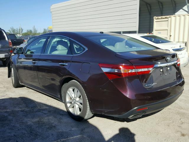 4T1BK1EB9FU149247 - 2015 TOYOTA AVALON XLE BURGUNDY photo 3