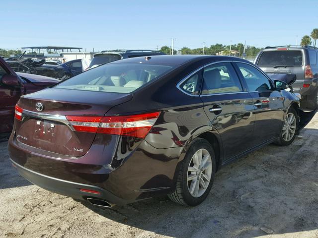 4T1BK1EB9FU149247 - 2015 TOYOTA AVALON XLE BURGUNDY photo 4