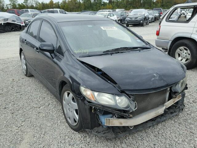 19XFA1F51BE003127 - 2011 HONDA CIVIC LX BLACK photo 1