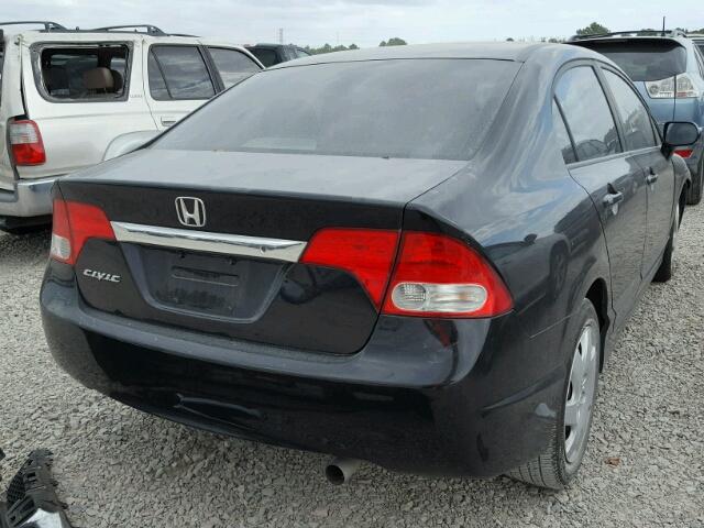 19XFA1F51BE003127 - 2011 HONDA CIVIC LX BLACK photo 4