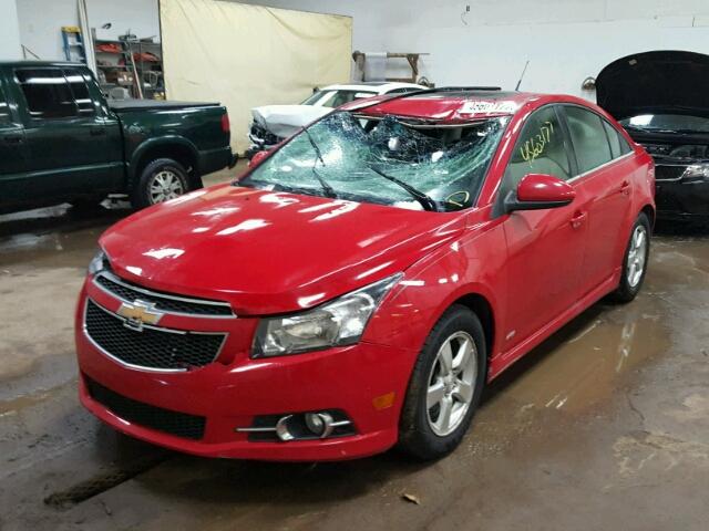 1G1PF5SC7C7154419 - 2012 CHEVROLET CRUZE LT RED photo 2