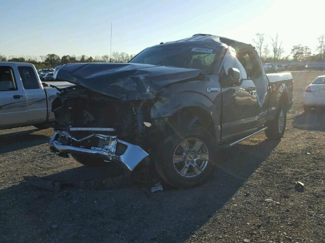 1FTFX1EF2GFD30240 - 2016 FORD F150 SUPER GRAY photo 2