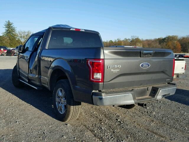 1FTFX1EF2GFD30240 - 2016 FORD F150 SUPER GRAY photo 3