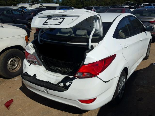 KMHCT4AE2GU115350 - 2016 HYUNDAI ACCENT SE WHITE photo 4