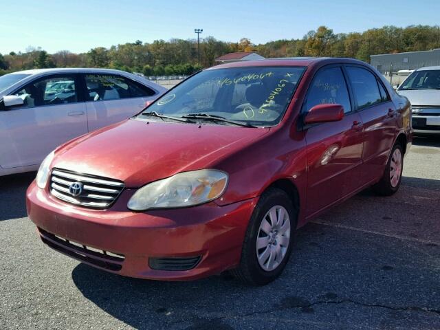 2T1BR32E14C245071 - 2004 TOYOTA COROLLA CE RED photo 2