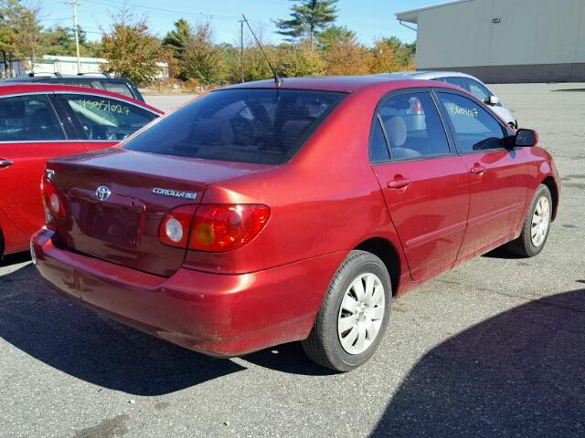 2T1BR32E14C245071 - 2004 TOYOTA COROLLA CE RED photo 4