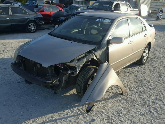 2T1BR32E87C841749 - 2007 TOYOTA COROLLA CE BEIGE photo 2