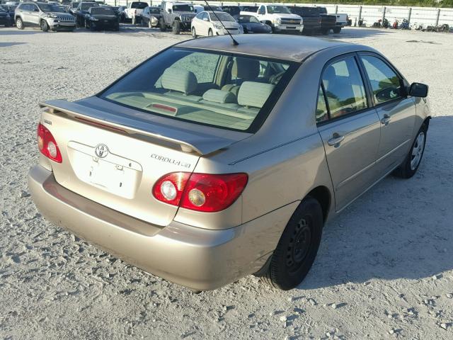 2T1BR32E87C841749 - 2007 TOYOTA COROLLA CE BEIGE photo 4