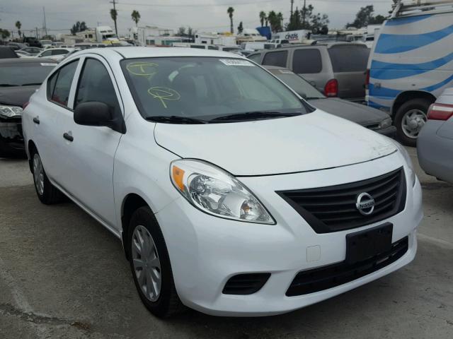 3N1CN7AP9EL861516 - 2014 NISSAN VERSA WHITE photo 1