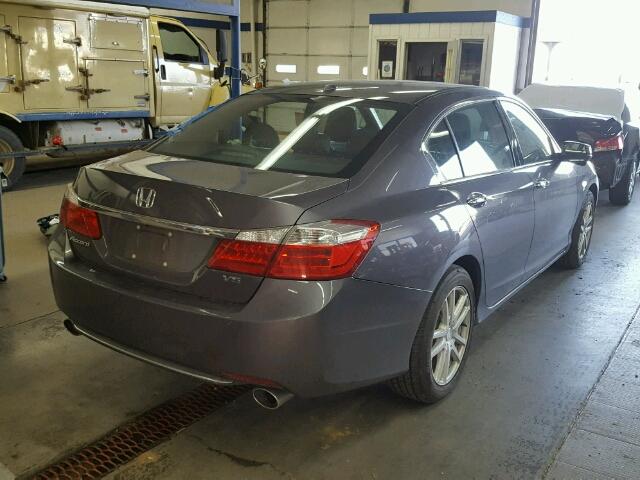 1HGCR3F80FA002904 - 2015 HONDA ACCORD EXL GRAY photo 4