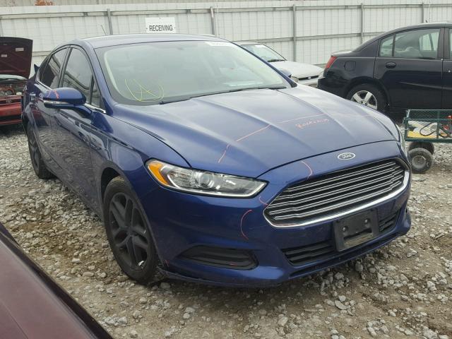 3FA6P0H7XDR119497 - 2013 FORD FUSION SE BLUE photo 1