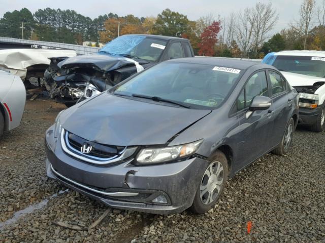 19XFB4F2XDE000928 - 2013 HONDA CIVIC HYBR GRAY photo 2