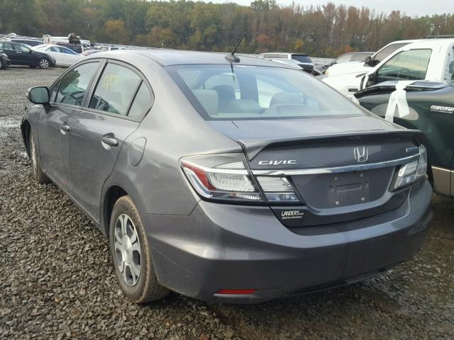 19XFB4F2XDE000928 - 2013 HONDA CIVIC HYBR GRAY photo 3