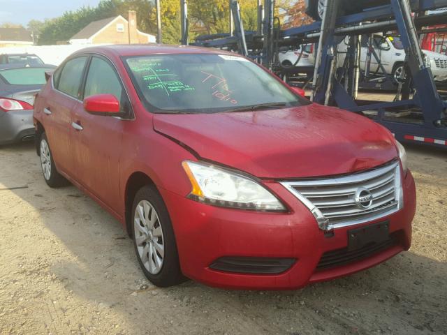 3N1AB7AP0EY322480 - 2014 NISSAN SENTRA S RED photo 1