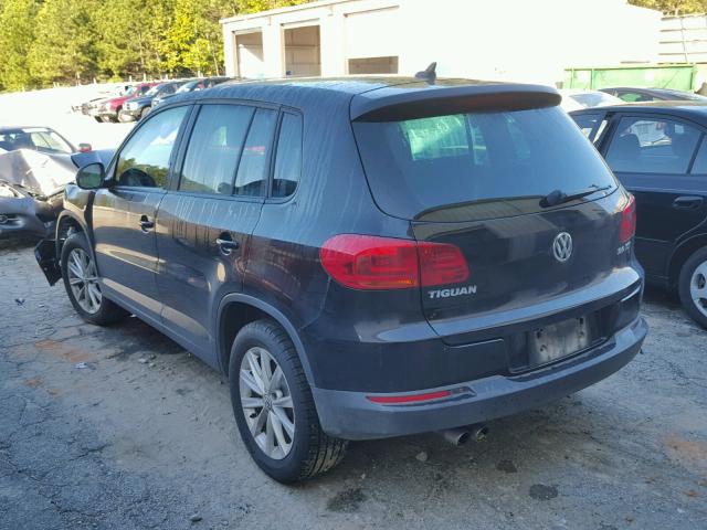 WVGAV3AX1EW624313 - 2014 VOLKSWAGEN TIGUAN S GRAY photo 3