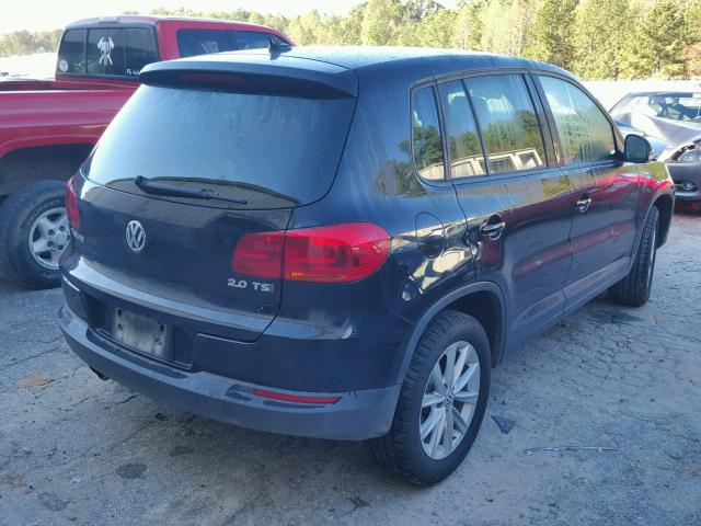 WVGAV3AX1EW624313 - 2014 VOLKSWAGEN TIGUAN S GRAY photo 4