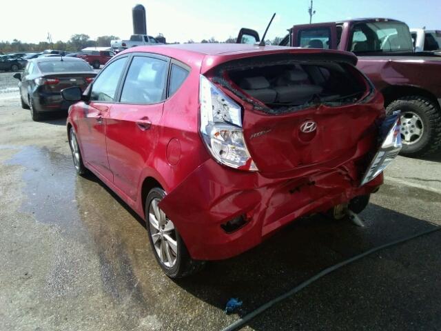 KMHCU5AE6DU131565 - 2013 HYUNDAI ACCENT GLS RED photo 3