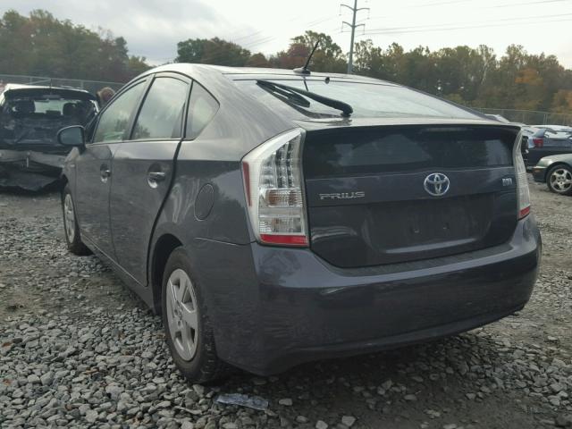 JTDKN3DU6A1297442 - 2010 TOYOTA PRIUS GRAY photo 3