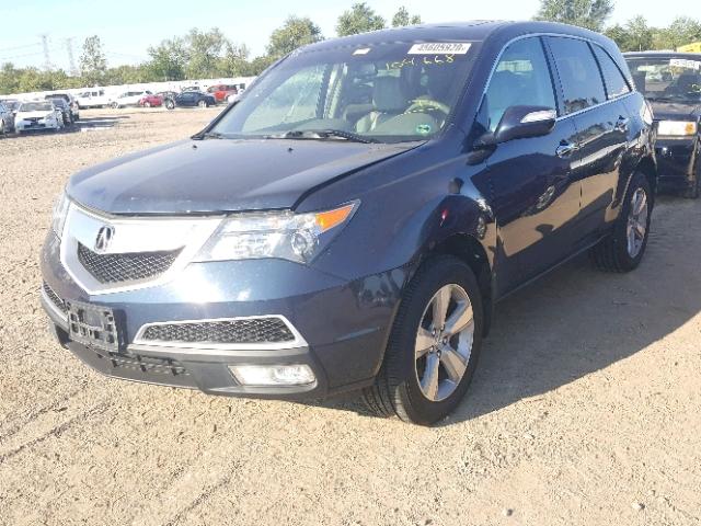 2HNYD2H38DH520248 - 2013 ACURA MDX TECHNO BLUE photo 2