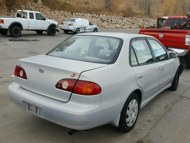 1NXBR12E82Z595376 - 2002 TOYOTA COROLLA CE SILVER photo 4