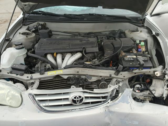 1NXBR12E82Z595376 - 2002 TOYOTA COROLLA CE SILVER photo 7