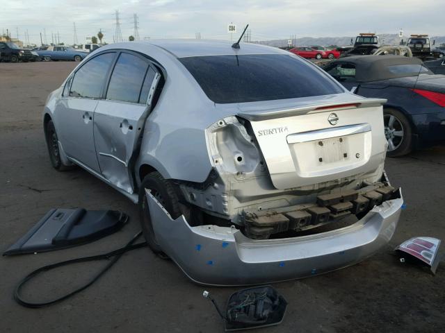 3N1AB6AP4BL629105 - 2011 NISSAN SENTRA 2.0 SILVER photo 3