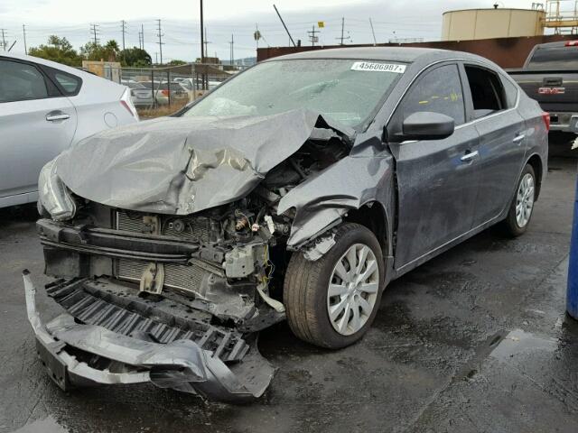 3N1AB7AP2GY304825 - 2016 NISSAN SENTRA S GRAY photo 2