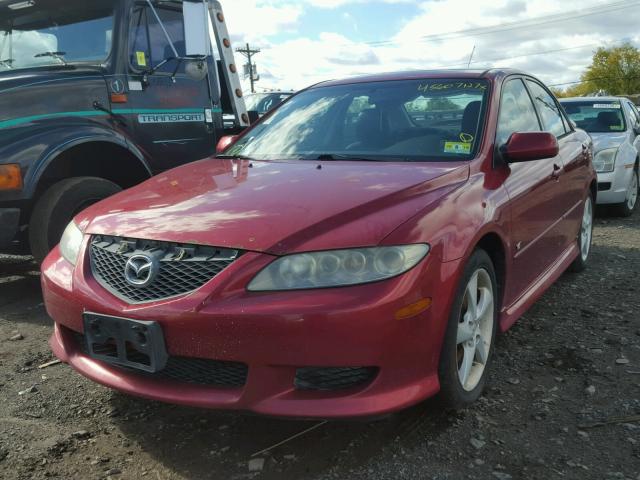 1YVHP80D345N79357 - 2004 MAZDA 6 RED photo 2