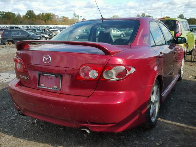 1YVHP80D345N79357 - 2004 MAZDA 6 RED photo 4