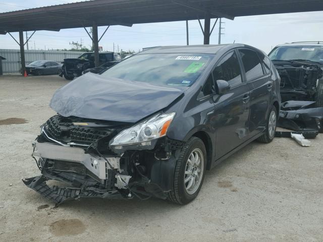 JTDZN3EU6D3279934 - 2013 TOYOTA PRIUS V GRAY photo 2