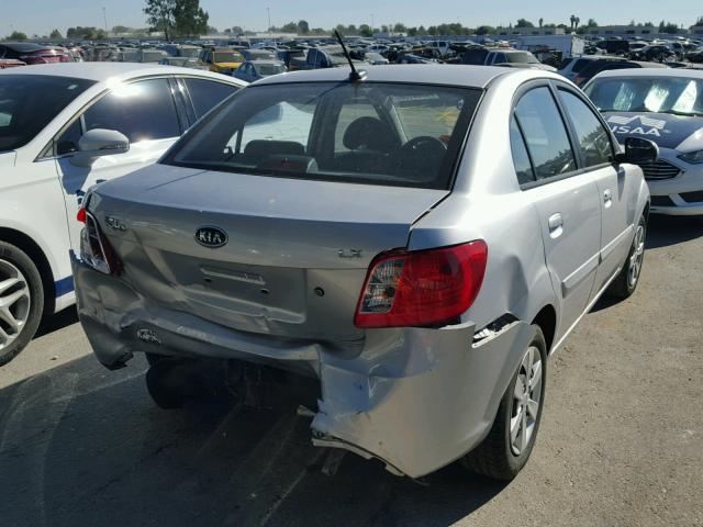 KNADH4A31B6731995 - 2011 KIA RIO BASE SILVER photo 4