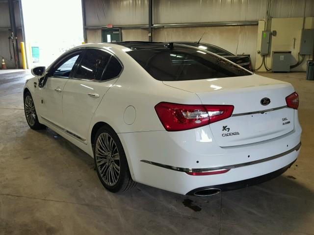 KNALN4D70F5194289 - 2015 KIA CADENZA PR WHITE photo 3