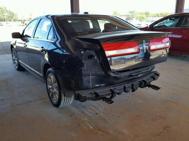 3LNHL2GC7BR764884 - 2011 LINCOLN MKZ BLACK photo 3