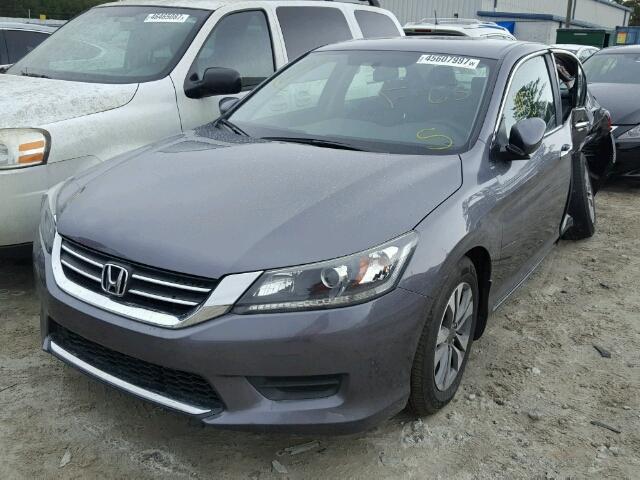 1HGCR2F30FA069887 - 2015 HONDA ACCORD LX GRAY photo 2