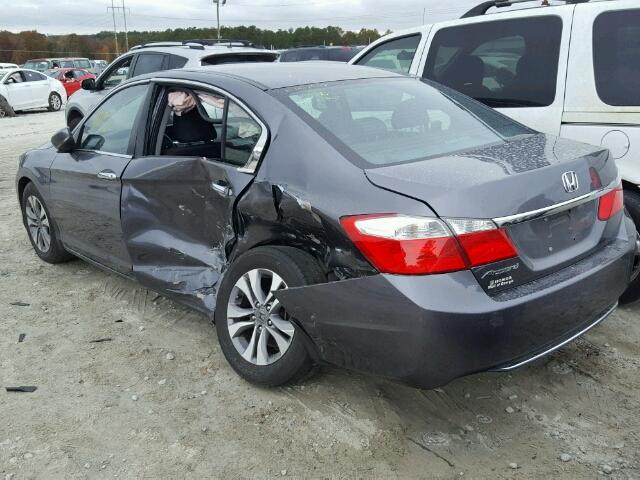 1HGCR2F30FA069887 - 2015 HONDA ACCORD LX GRAY photo 3