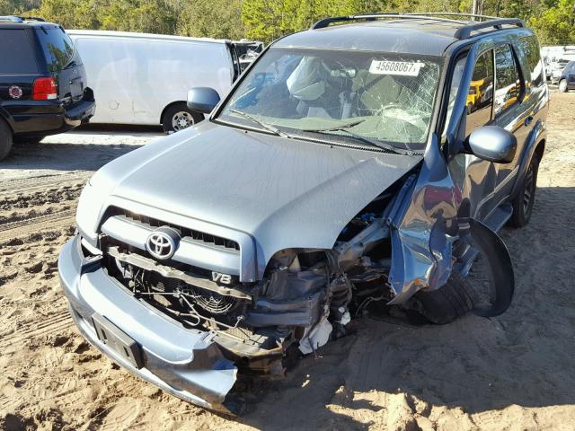 5TDZT34A67S288942 - 2007 TOYOTA SEQUOIA SR BLUE photo 2