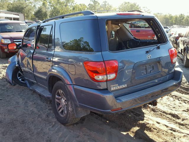 5TDZT34A67S288942 - 2007 TOYOTA SEQUOIA SR BLUE photo 3