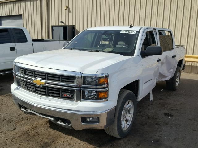 3GCUKREC0EG415454 - 2014 CHEVROLET SILVERADO WHITE photo 2