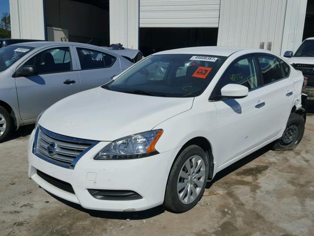 3N1AB7AP2FY276474 - 2015 NISSAN SENTRA S WHITE photo 2