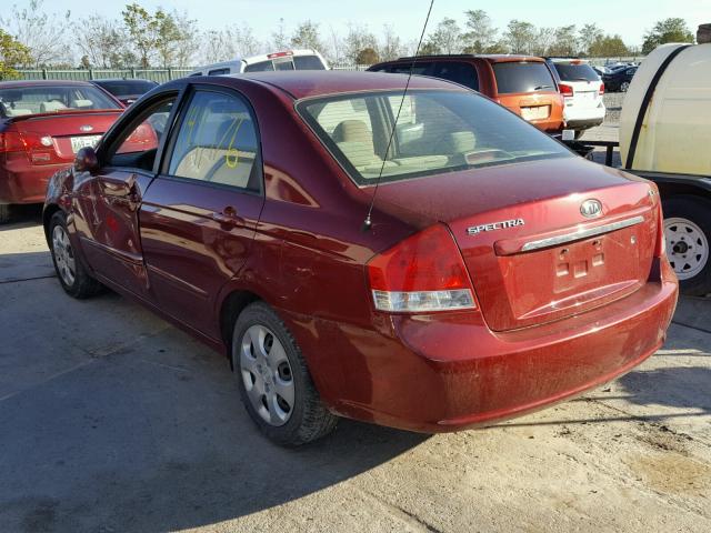 KNAFE121775461990 - 2007 KIA SPECTRA EX RED photo 3