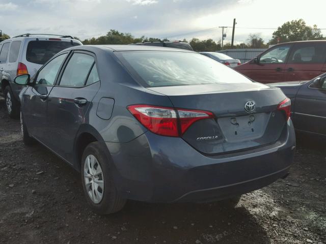 2T1BURHE2EC226586 - 2014 TOYOTA COROLLA L GRAY photo 3