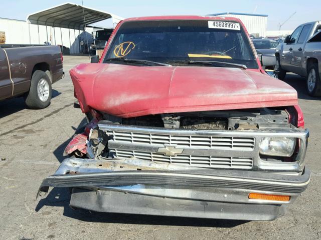 1GCCS14R2M8252104 - 1991 CHEVROLET S TRUCK S1 RED photo 9